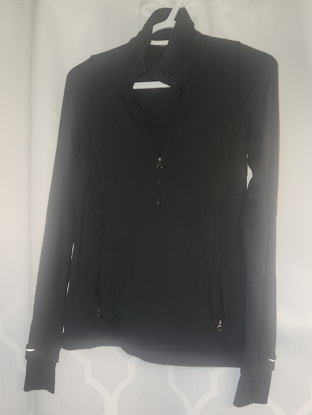 lululemon athletica Black Half-Zip Long Sleeve size 4